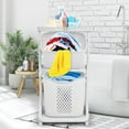 thumbnail image 1 of 50% Off Clear! Dirty Clothes Basket With Wheel Dirty Clothes Storage Basket Storage Bucket Laundry Basket Bathroom Rack, 1 of 9