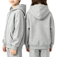 thumbnail image 5 of Gubotare Girls Zip Up Hoodies Teen Fleece Full-Zip Sweatshirts Jacket Casual Fall Hoodie with Pocket Grey,Size 7-8 Years, 5 of 7
