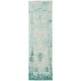 thumbnail image 3 of SAFAVIEH Classic Vintage Peter Overdyed Border Cotton Area Rug, Turquoise, 2'4" x 4'8", 3 of 7