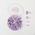 thumbnail image 7 of 65Pcs/Box Colorful Metal Paper Clip Binder Clip Pushpin Long Tail Clips Set Kawaii Creative Stationery Office Binding Supplies, 7 of 7