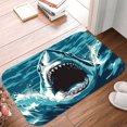 thumbnail image 3 of Great White Shark Luxury Flannel Bathroom Mats 16x24, Extra Soft and Absorbent Non-Slip Shower Rug for Bathroom Floor, 3 of 9