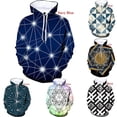 thumbnail image 3 of Hommes Motif Géométrique 3d Chandails à Capuchon Hommes Femmes Mode 3d Chandails à Capuchon Manches Longues Harajuku Hip Hop Chandails à Capuchon Tops Graphiques, 3 of 5