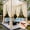 Beige, variant on Rosnek Large Size Outdoor Mosquito Netting Curtain, DIY Cut to Size High Density Airy Mesh Net Outdoor Sheer Curtains for Patio Gazebo Porch Pergola, Rod Pocket 1 Panel (10.5 x 7 ft, Black)