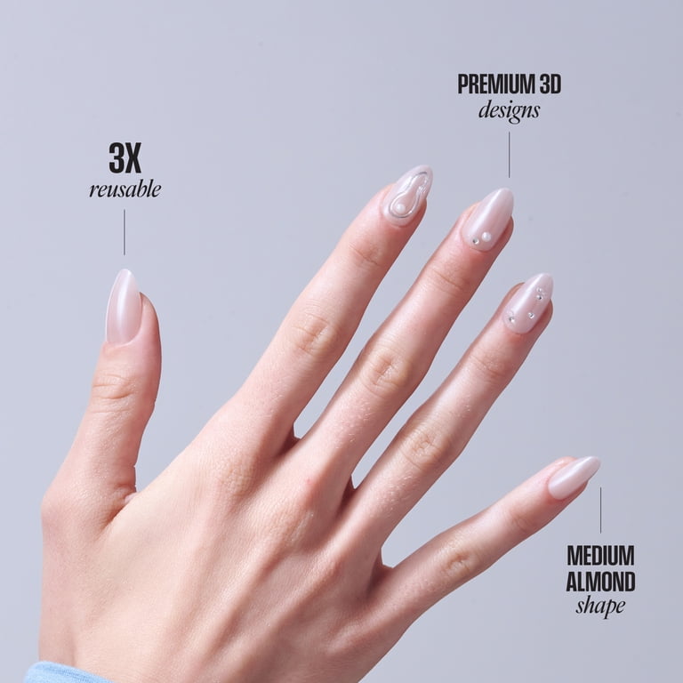 Kiss, Press On Nails, Almond, 32 ct, Medium Length - Walmart.com