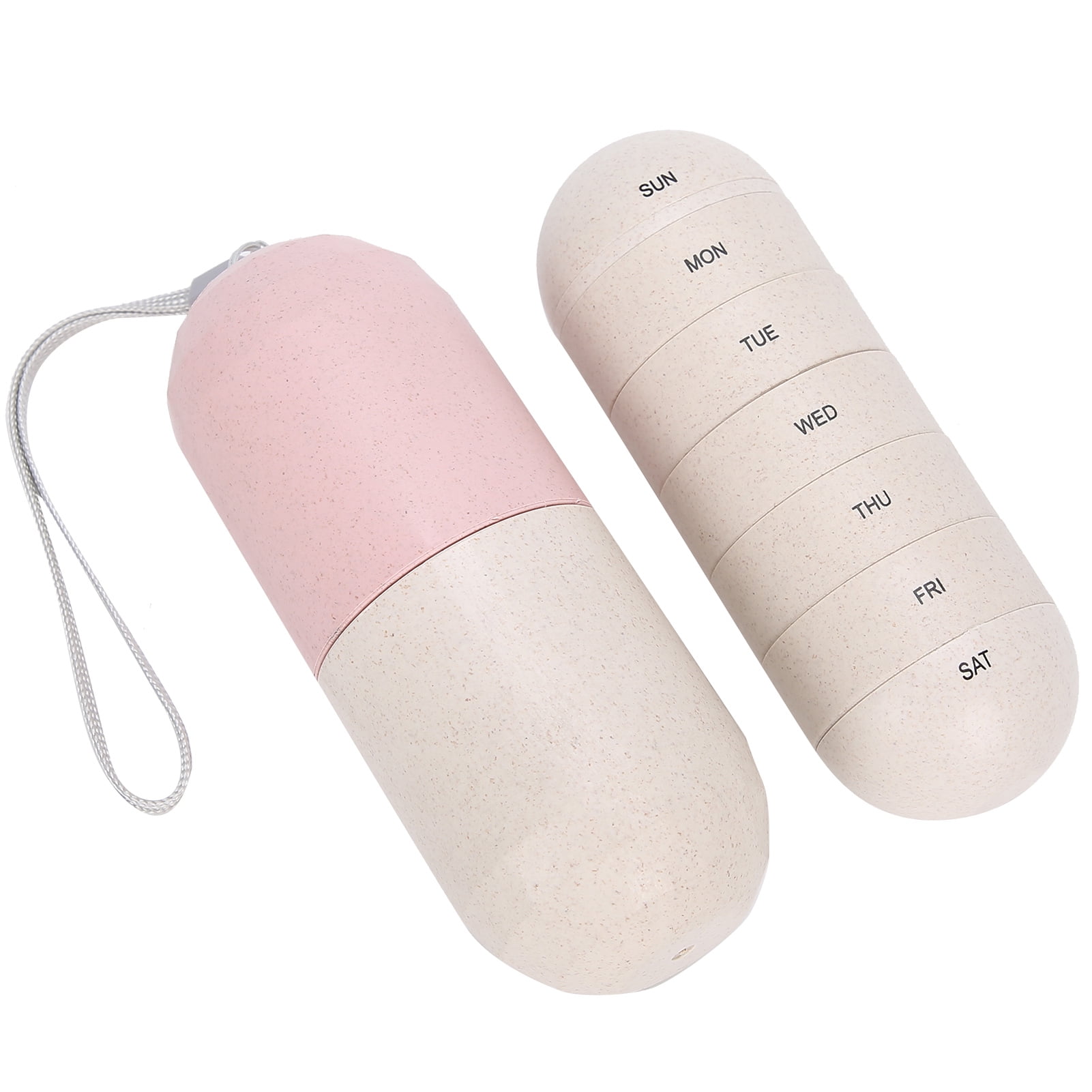 Noref Pills Organizer Weekly Shape Medicine Case Portable 7 Day Travel Pills Container Medicine Storage Holder Pills Organizer