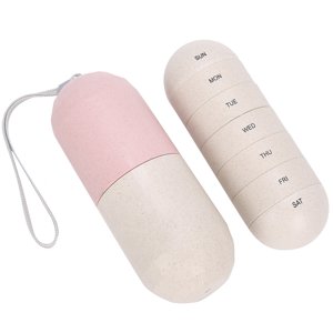 Noref Pills Organizer Weekly Shape Medicine Case Portable 7 Day Travel Pills Container Medicine Storage Holder Pills Organizer