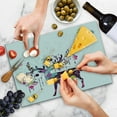thumbnail image 4 of Christmas Cutting Board, Reindeer with Ornaments Lanterns and Floral Lines Xmas Feast Theme Image, Decorative Tempered Glass Cutting and Serving Board, Large Size, Multicolor, by Ambesonne, 4 of 5