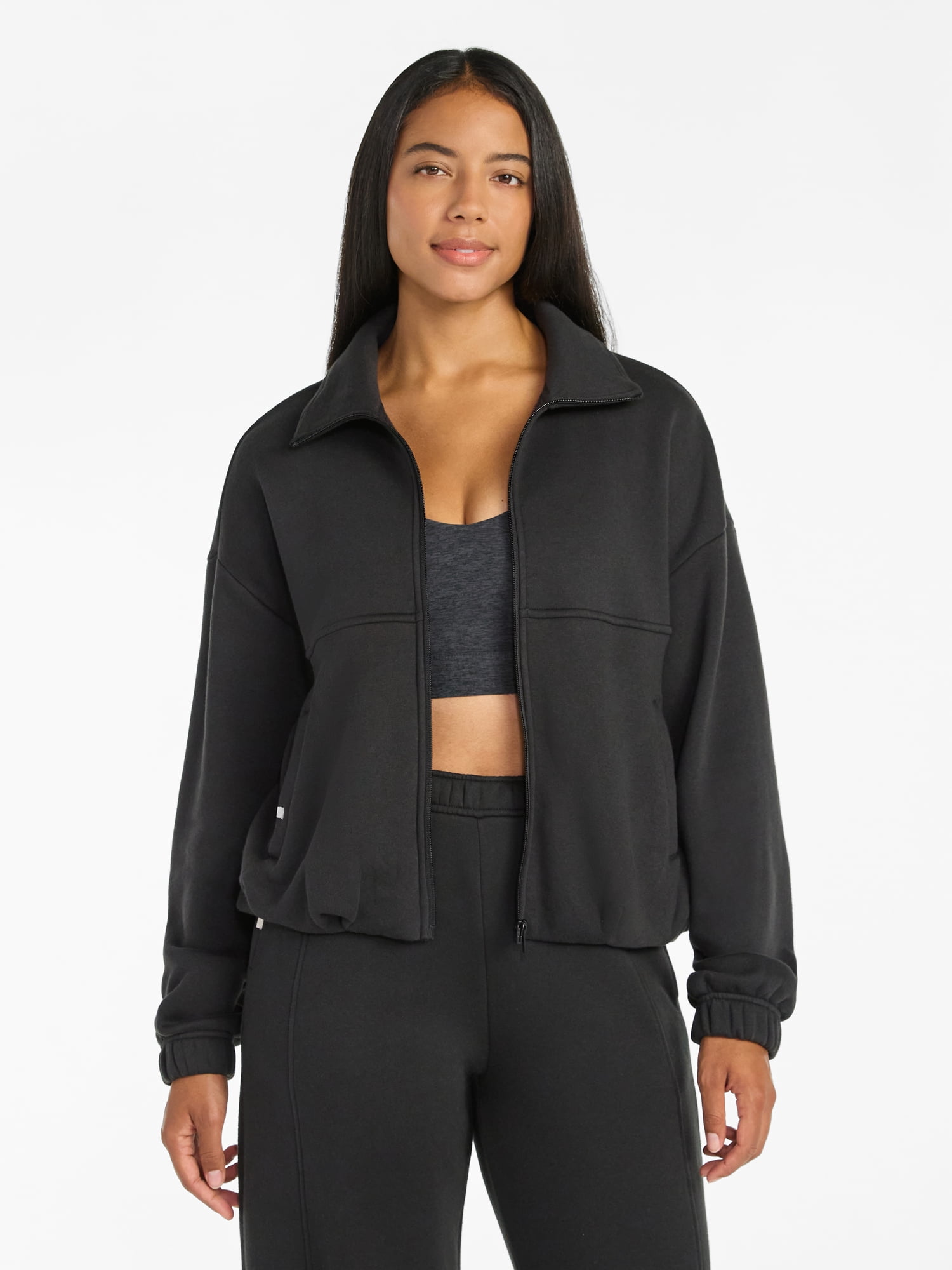 Athletic Works Women's Premium Fleece Active Jacket, Midweight, Sizes XS-4X