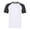 White/Black, variant on Fruit of the Loom  Adult Contrast Baseball T-Shirt