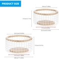 thumbnail image 5 of 2 Pack Round Fruit Vegetable Storage Baskets Metal Wire Basket Kitchen Organizer, 5 of 12
