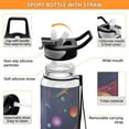 thumbnail image 4 of Cat Astronaut Planets and Moon Sports Water Bottle Portable Travel Mug 32oz BPA Free Leak Proof Straw Transparent Tritan for Gym Yoga Cycling Camping, 4 of 7