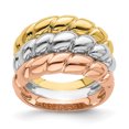 thumbnail image 1 of 14k Tri-color Gold Triple Shrimp Band, 1 of 1