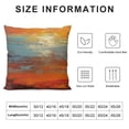 thumbnail image 5 of COMIO  Hot Abstract Orange Blue Sunset Beach Scene Hidden Zipper Home Decorative Rectangle Throw Pillow Cover Cushion Case Lumbar One Side Design Printed Pillowcase, 5 of 5