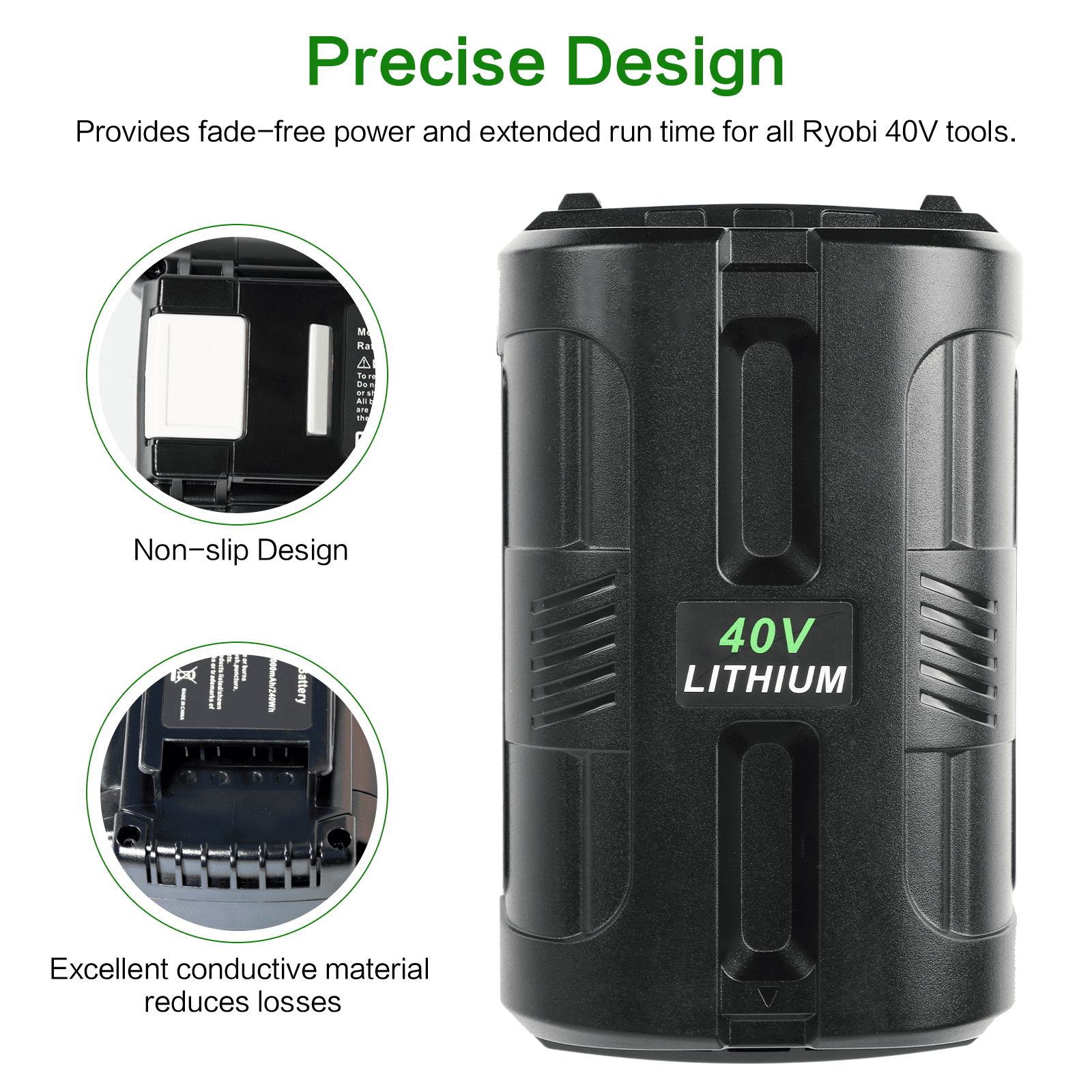 2 Pack 40V Battery + Charger For Ryobi 40 Volt 6.0Ah Lithium OP4050 OP40602 OP40261 OP4060 OP4030