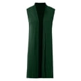 thumbnail image 4 of Women's Long Sweater Vests Sleeveless Open Front Cardigan Tunic Vest Long Cardigan Tops Coat Fall Winter Outfits Womens Fall Sweaters S, 4 of 5