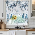 thumbnail image 6 of Blue Gnomes Christmas Swag Curtains for Kitchen/Bedroom/Living Room, Xmas Ball Gifts Botanical Snowflake Scalloped Curtains 63 Inch Long, Window Swag Topper Curtains Valances 2 Panels Set 36"x63", 6 of 8