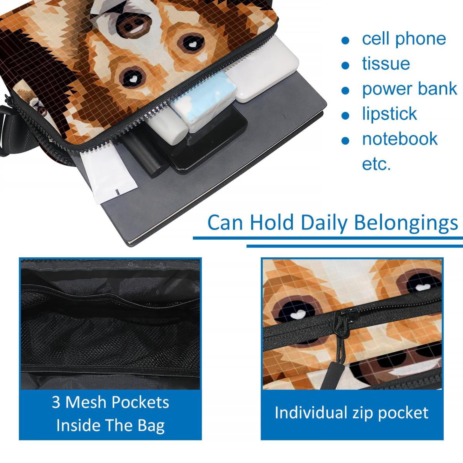 Pixel dog Adjustable Lightweight Waist Bags with Extension Strap, Unisex Running Belt Fanny Pack