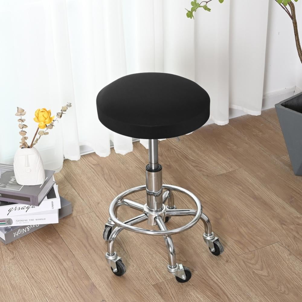 Round Bar Stool Seat Covers Washable Stool Cushion Slipcover Elastic