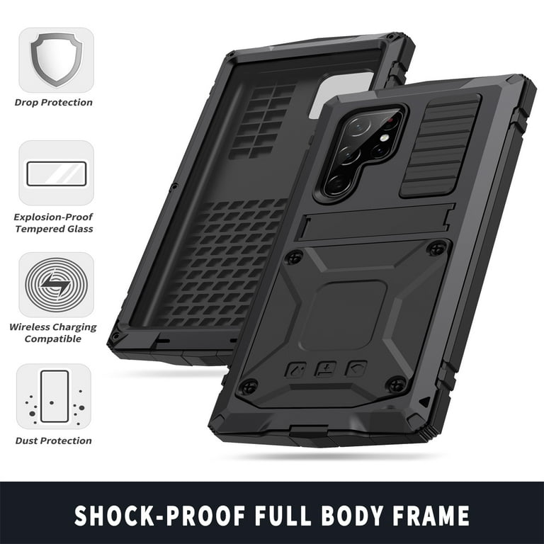 Galaxy S23 Ultra Case for Samsung S23 Ultra 5G, Allytech Built-in Screen  Protector 360° Full Body Heavy Duty Rugged Dropproof Anti-Scratch  Shockproof Stand Case for Samsung Galaxy S23 Ultra, Black 