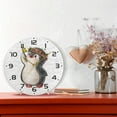 thumbnail image 6 of SKYSONIC Funny Cartoon Penguin Wall Clock 10 Inch Silent Non Ticking Round Clock Oil Painting Clock Easy to Read Clock for Living Room Bedroom Bathroom Home Decor, 6 of 7