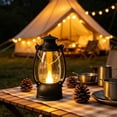 thumbnail image 5 of LED Vintage Lantern Night Light Electronic Candle Lamp Flickering Flameless Light Portable Hanging Lantern for Halloween Christmas Wedding Party Tabletop Home Decor Ambient Lighting Display, 5 of 7