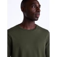 thumbnail image 4 of George Men's and Big Men's Cotton Crewneck Tee with Long Sleeves, Sizes XS-3XL, 4 of 5