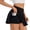Black, variant on Women Yoga Skort A-Line Style Yoga Sport Skirt with Liner Solid Color Comfortable Fabric Versatile Skirt