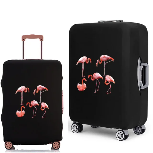 Travel Luggage Protective Cover Flamingo Pattern Suitcase Case Travel Accessories Elastic Trunk Cover for 18-28 Inch Suitcase 8flamingo042 S
