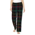 thumbnail image 2 of Kdxio Women's Comfy Stretch Buffalo Plaid Dark GreenPrint Drawstring Pajama Pants-Large, 2 of 9