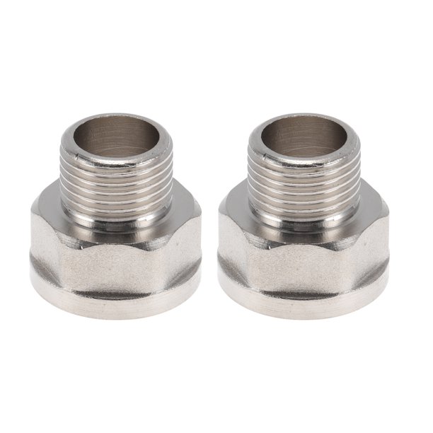 Accesorios de tubería de cobre electrochapado Unique Bargains 1/2" Macho x 3/4" Hembra Adaptador de Niple Macho a Hembra 1.14" 2 Pcs