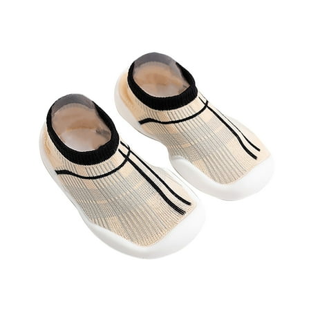 

QWERTYU Infant Baby Girl Boy Spring Summer Fall Leopard Slippers Toddler Child Non-Slip Floor Socks First Walkers Shoes 6M-3Y 27