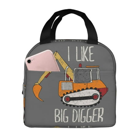 Insulated Lunch Bag for Women Men - I Like Big Digger Leakproof Cooler Lunch Box for Women Men  Lunch Tote Bags for Work School Picnic Travel