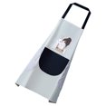 thumbnail image 2 of Delantal Bolsillo de PVC Delantal ajustable Impermeable a prueba de aceite Babero Accesorio de cocina, Tipo 1, Gris Advancent HA003469-05, 2 of 6