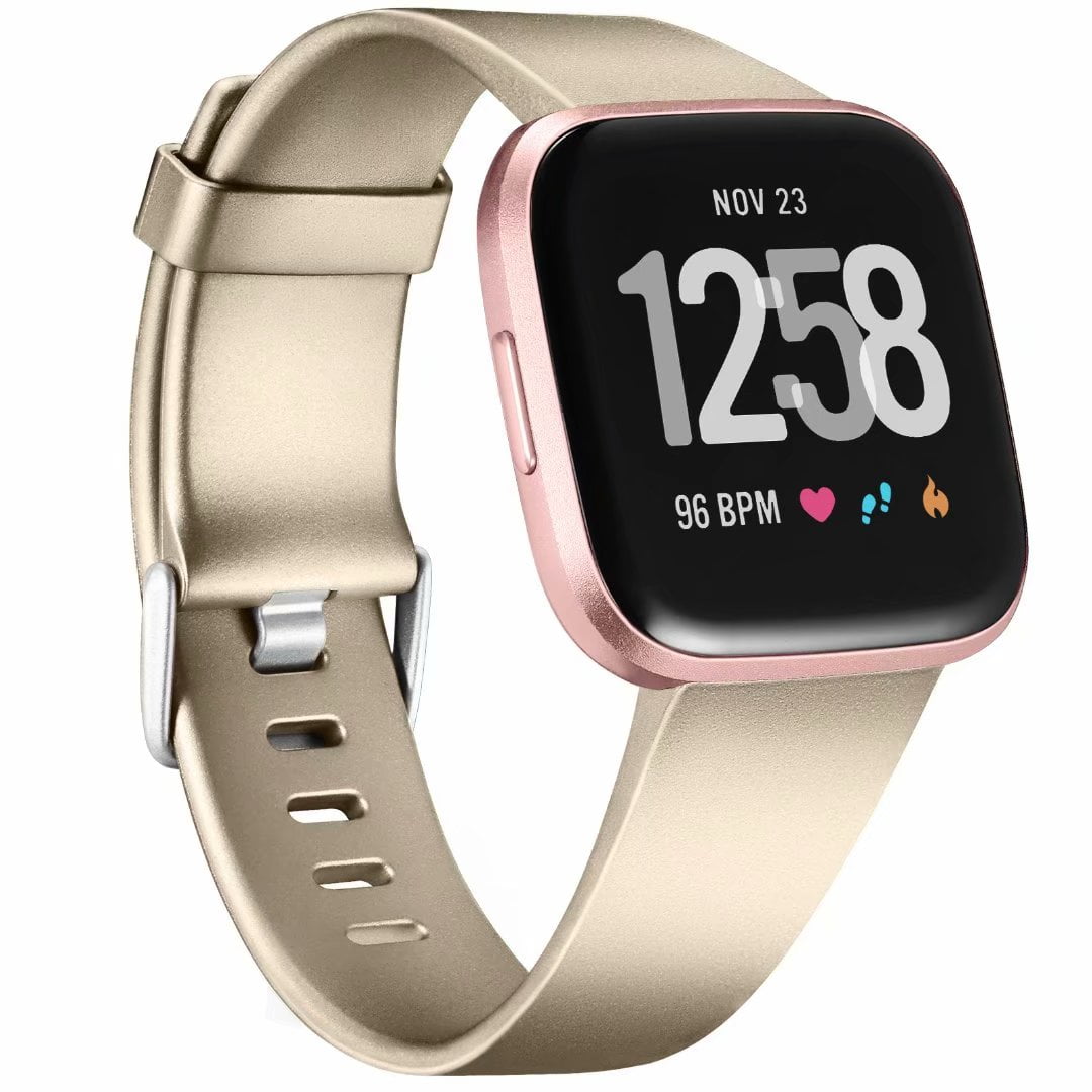 For Fitbit Versa 2 Band/Versa Band/Versa Lite/SE Smartwatch Weatproof  Lightweight Soft Silicone Strap Flexible Wristband Adjustable Titanium  Fuchsia for 6.7-8.1