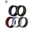 thumbnail image 5 of Luxtrada Silicone Wedding Ring for Men Women - 5 Pack Comfortable Fit, Skin Safe, Non-Toxic, Antibacterial Rubber Wedding Ring (Size,9), 5 of 6