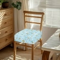 thumbnail image 3 of HELLHERO Daisy Print Dining Chair Seat Cover Set of 6, Stretchable Dining Chair Seat Covers Stretch, Easy Install Chairs Covers for Kitchen, Blue, 3 of 7
