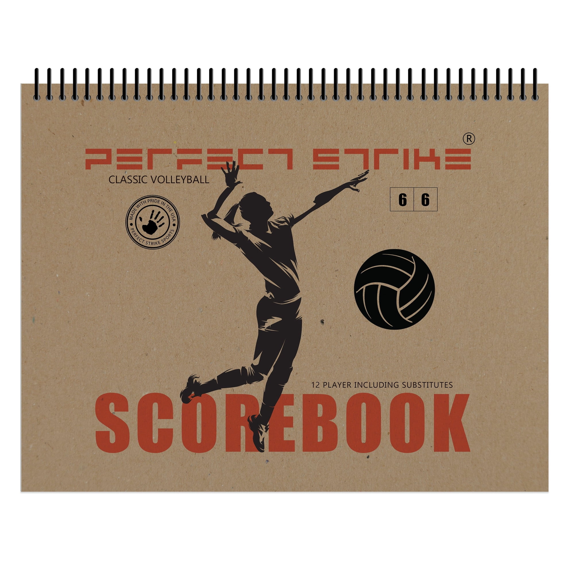 Perfect Strike VOLLEYBALL Scorebook with Rules and Scoring Instructions : Heavy Duty. Adult and Youth Volleyball. TS-6-6W-H (1 Book)