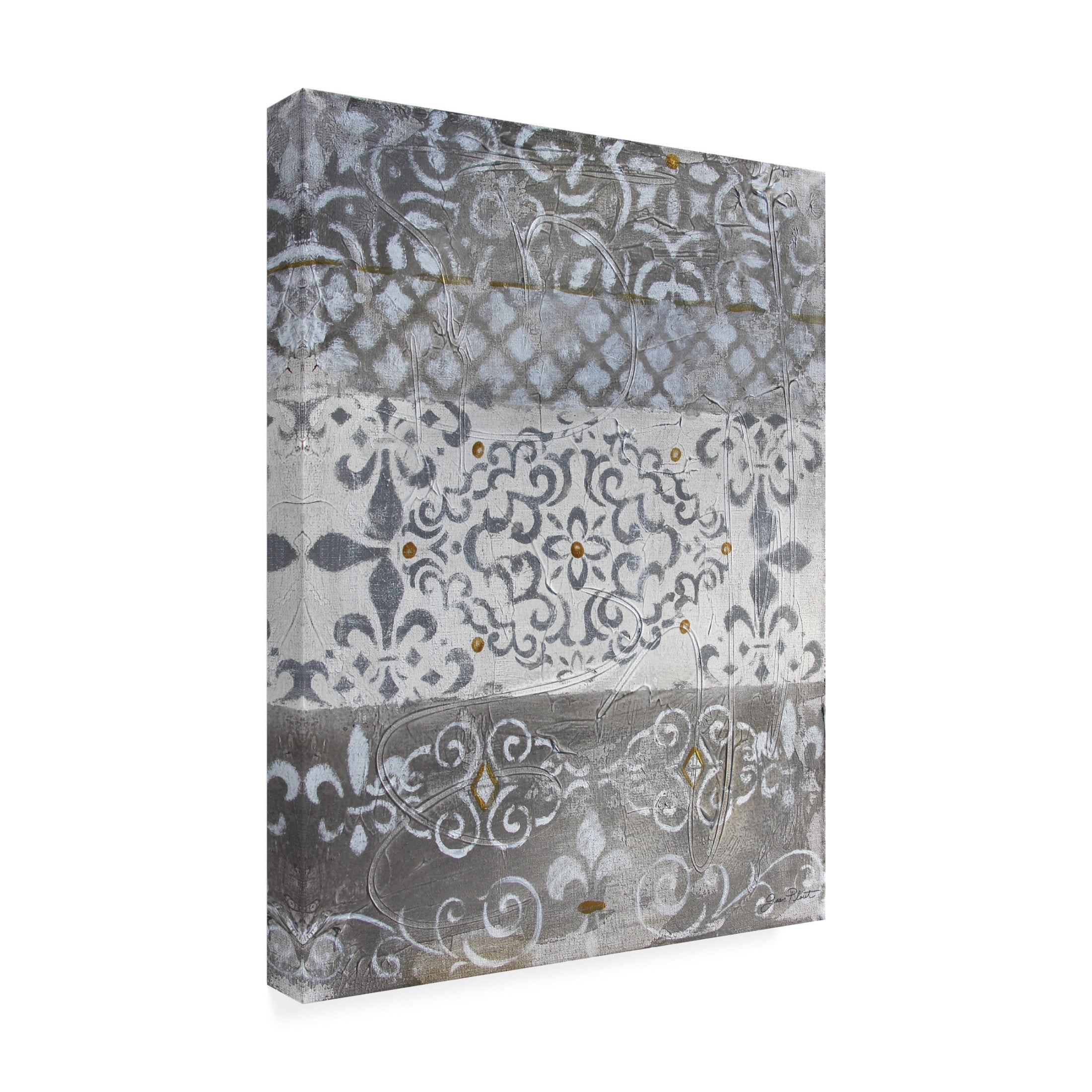 Canvas Wall Art - Jean Plout 'Abstract Lace B' Wall Art for Living Room, Bedroom, or Office Décor by Trademark Fine Art - 24 x 32 Inches