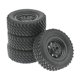 thumbnail image 3 of 4x Ruedas y neumáticos de coche RC Pieza de repuesto Modificación RC Neumáticos de coche trepador de control remoto resistentes para MN82 MN78 1/12, 3 of 8