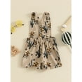 thumbnail image 6 of Caoirhny Baby Girl Summer Overalls Romper Casual Cowboy Print Corduroy Shorts Jumpsuit for Newborn Toddler Cute Clothes, 6 of 9