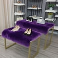thumbnail image 3 of ERDOUY Solid Color Plush Table Runner,Faux Sheepskin Decorative Shaggy Dresser Scarf,Not-Slip Desk Pad Food for Christmas Weddin,Luxury False Fur Dresser Tablecloth-Deep Purple 40x100cm(16x39inch), 3 of 4
