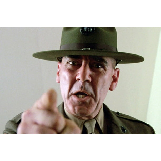 R. Lee Ermey Full Metal Jacket Drill Sergeant Gunny Hartman points finger  classic 24X36 Poster 