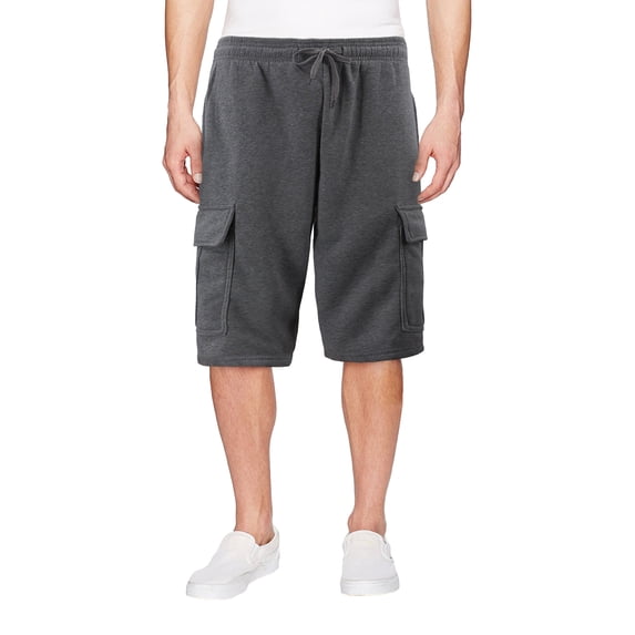 Men's Adjustable Drawstring Casual Multi Pocket Soft Cargo Shorts (CS-4000 Charcoal, XL)