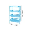 thumbnail image 5 of 4-Tier Plastic Shelf for Storage, Shelving Unit Storage Rack Organizer Utility Shelf for Kitchen Office Garage Pantry Laundry Organization, Storage Rack for Pantry Closet, 5 of 6