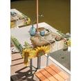 thumbnail image 2 of Outdoor Tablecloth with Umbrella Hole for Patio/Picnic/Party/Camping, Groundhog Day Waterproof Table Cloth Square Cover Washable, Sunflower Spring Floral Botanical Rustic (60"x 60"), 2 of 8