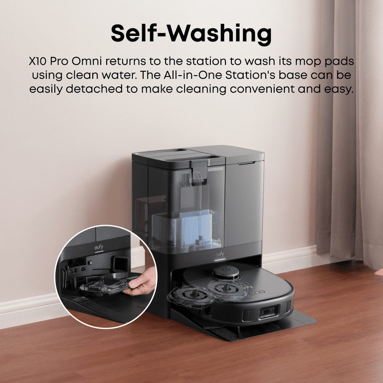 eufy, Omni Robot Vacuum and Mop X10 Pro Combo, 8,000 Pa Suction