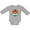 AC-Heather Grey, variant on Aruba Vacation Sunset Boys or Girls Long Sleeve Baby Bodysuit