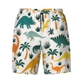 thumbnail image 5 of Rocae Dinosaurs and Tropical Leaves for Men's Swim Trunks Quick Dry With Two Side Pockets and One Lined Patch Pocket3X-Large, 5 of 9