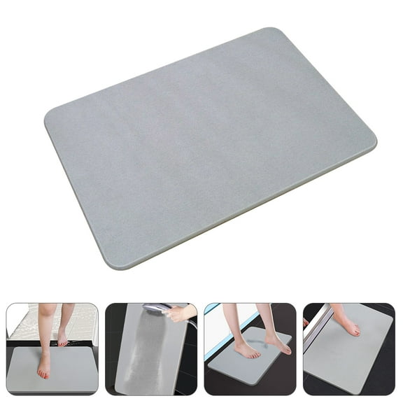 Mobutofu 1Pack Simple Design Water Absorbent Bath Mat for Homeowners 40x30cm