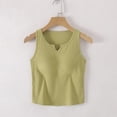 thumbnail image 2 of Lumtrix Womens Tank Tops Built In Bra Summer V Neck Sleeveless Basic Tee Ribbed Fitted Casual Shirts 2026 Trendy Clothes Yellow L, 2 of 7